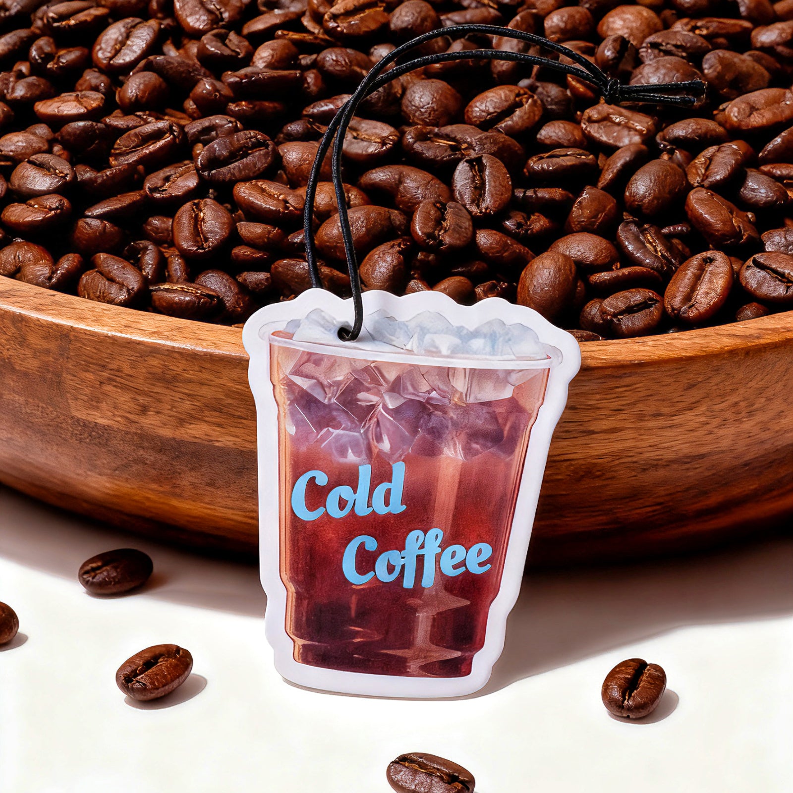 Kaffee-Erfrischungskarte zum Aufhängen im Auto, langanhaltende Premium-Aroma-Geruchskontrolle