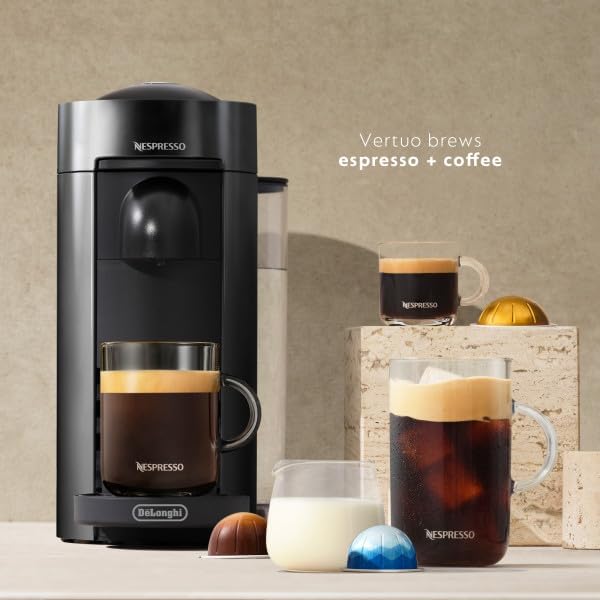Nespresso Vertuo Plus Coffee and Espresso Maker by De'Longhi, Grey