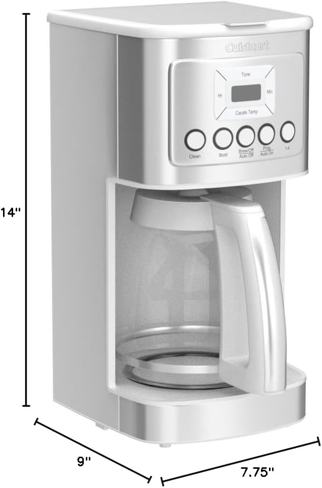 Cuisinart DCC-3200P1 Coffee Maker Fully Automatic with Brew Strength Control, 1-4 Cup Setting