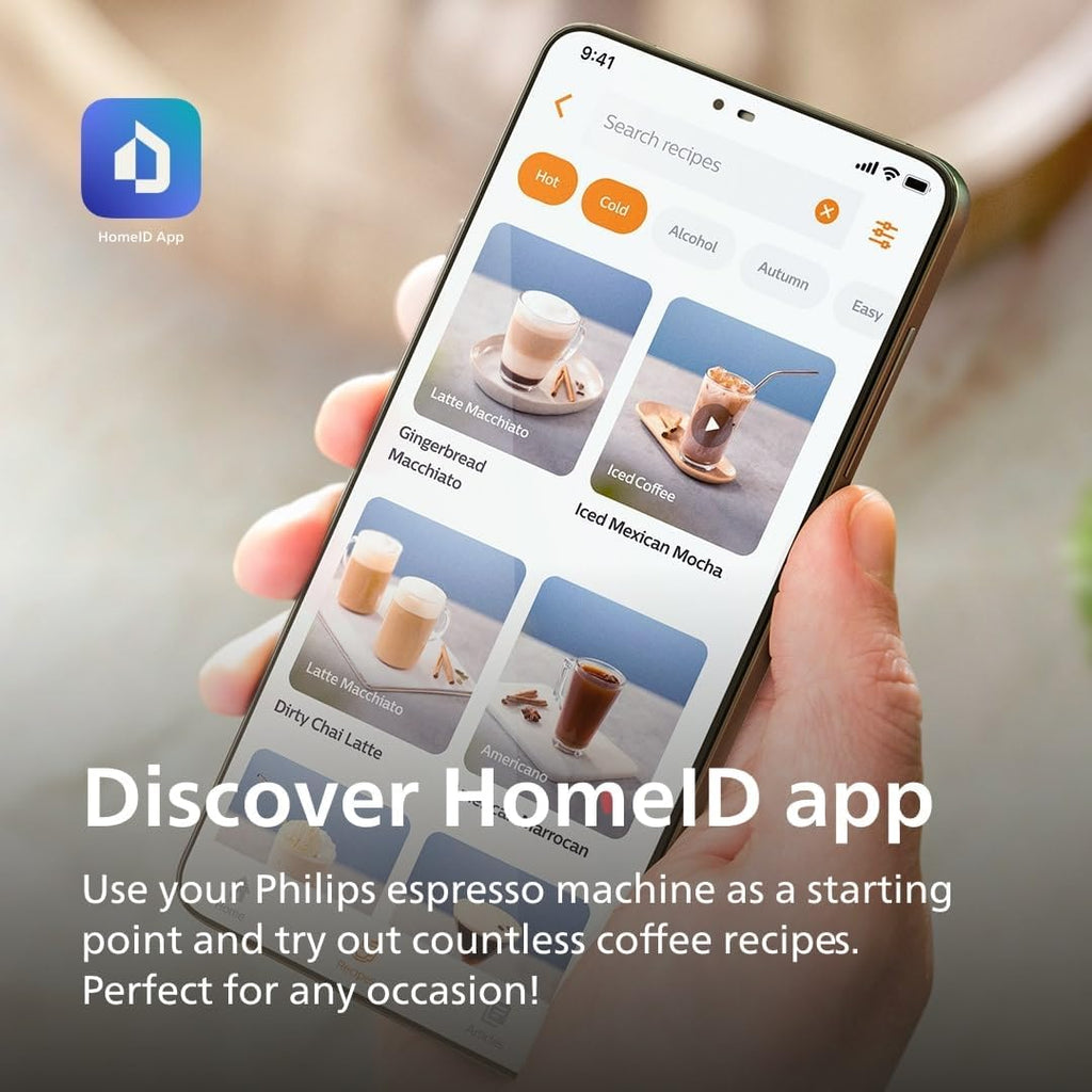 Philips Series 3300 Fully Automatic Espresso Coffee Machine - 6 Hot & Iced Drinks, LatteGo Milk System, 40% Quieter SilentBrew, Ceramic Grinder, Aquaclean Filter, Glossy Black (EP3341/50)