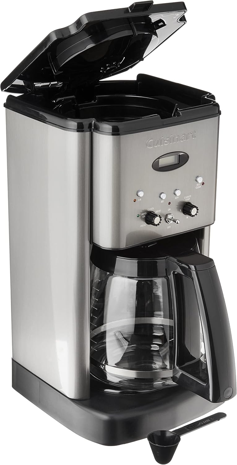 Cuisinart DCC-1200P1 Brew Central 12-Cup Programmable Coffeemaker Coffee Maker, Carafe, Brushed Chrome