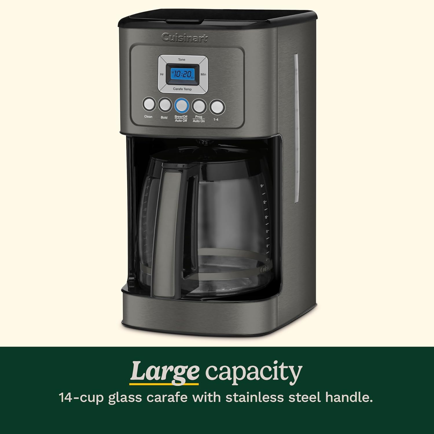 Cuisinart DCC-3200P1 Coffee Maker Fully Automatic with Brew Strength Control, 1-4 Cup Setting