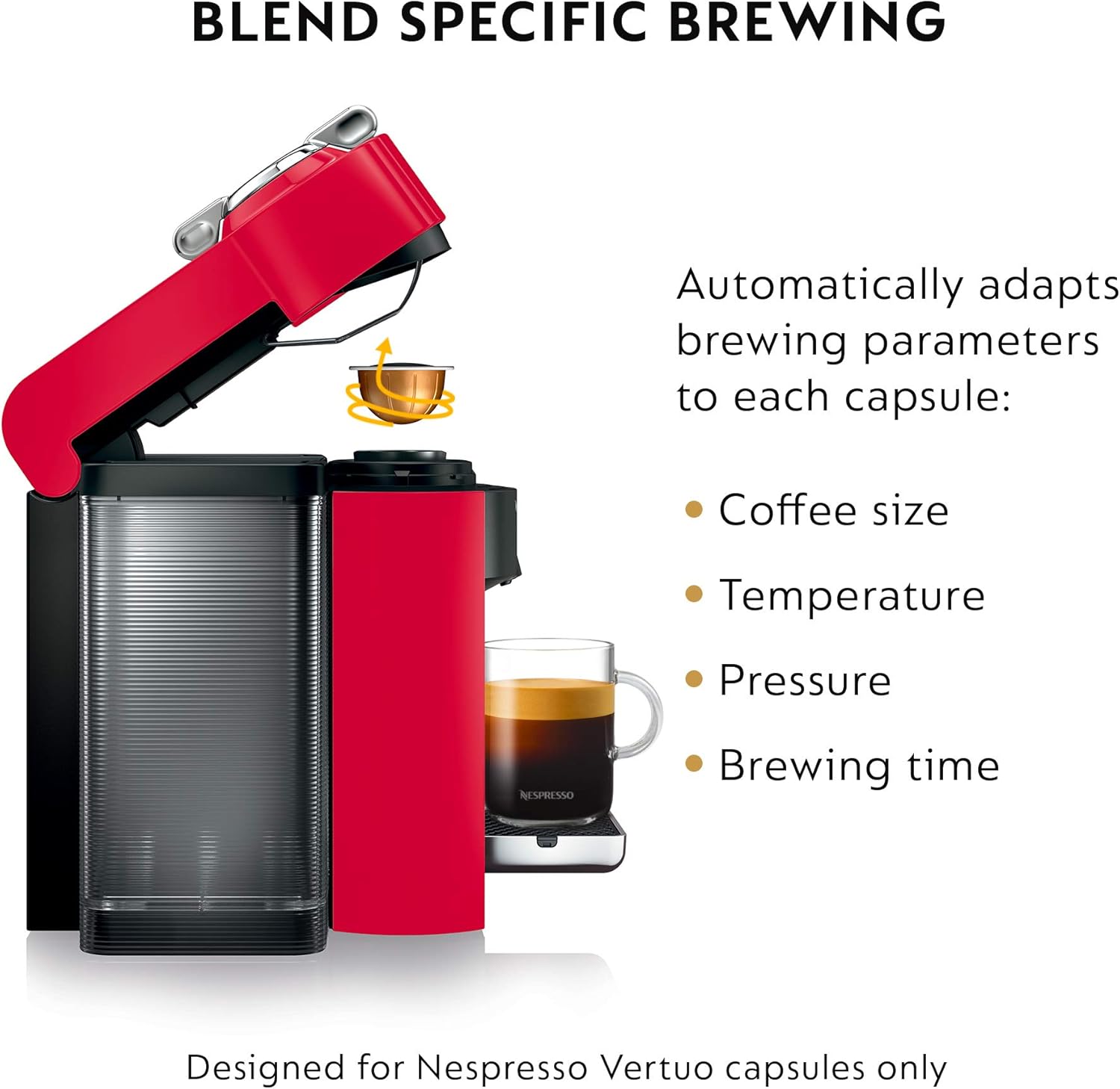 Nespresso De'Longhi Vertuo Coffee and Espresso Machine