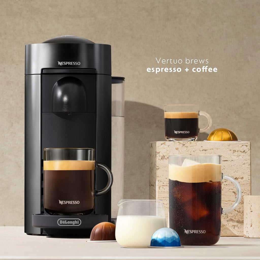 Nespresso Vertuo Plus Coffee and Espresso Maker by De'Longhi, Grey