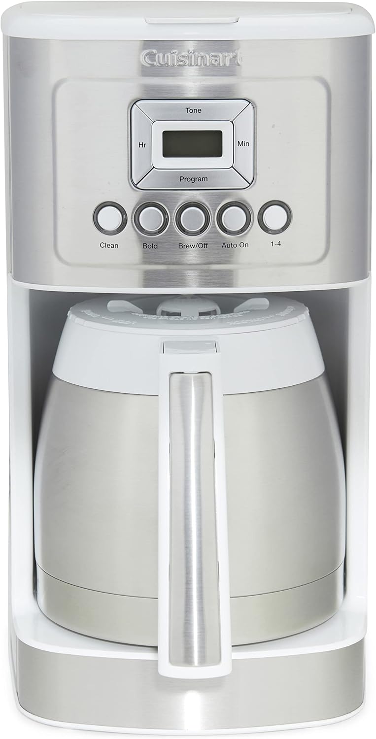 Cuisinart 12-Cup Coffee Maker, Programmable PerfecTemp Thermal Carafe Coffee Machine with 1-4 Cup Setting, Brew Strength Control and Brew Pause, Stainless Steel, DCC-3400NAS, Silver
