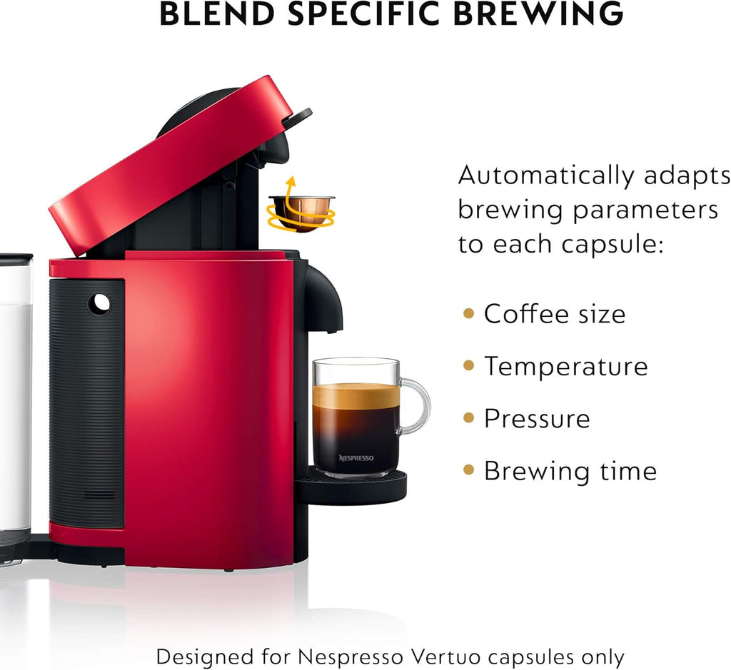 Nespresso Vertuo Plus Coffee and Espresso Maker by De'Longhi, Grey