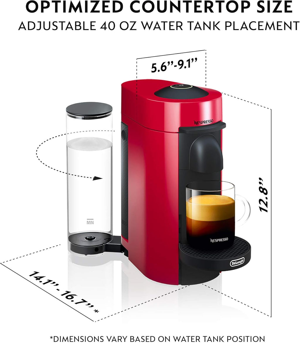 Nespresso Vertuo Plus Coffee and Espresso Maker by De'Longhi, Grey