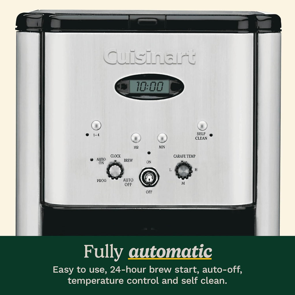 Cuisinart DCC-1200P1 Brew Central 12-Cup Programmable Coffeemaker Coffee Maker, Carafe, Brushed Chrome