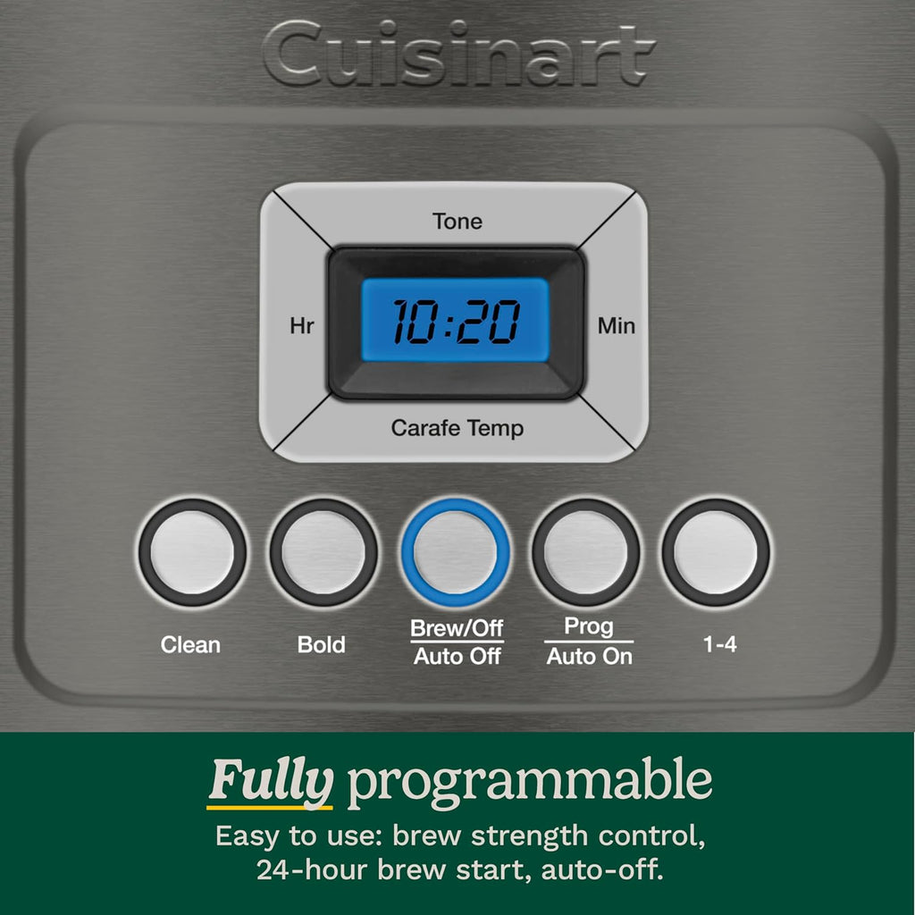 Cuisinart DCC-3200P1 Coffee Maker Fully Automatic with Brew Strength Control, 1-4 Cup Setting