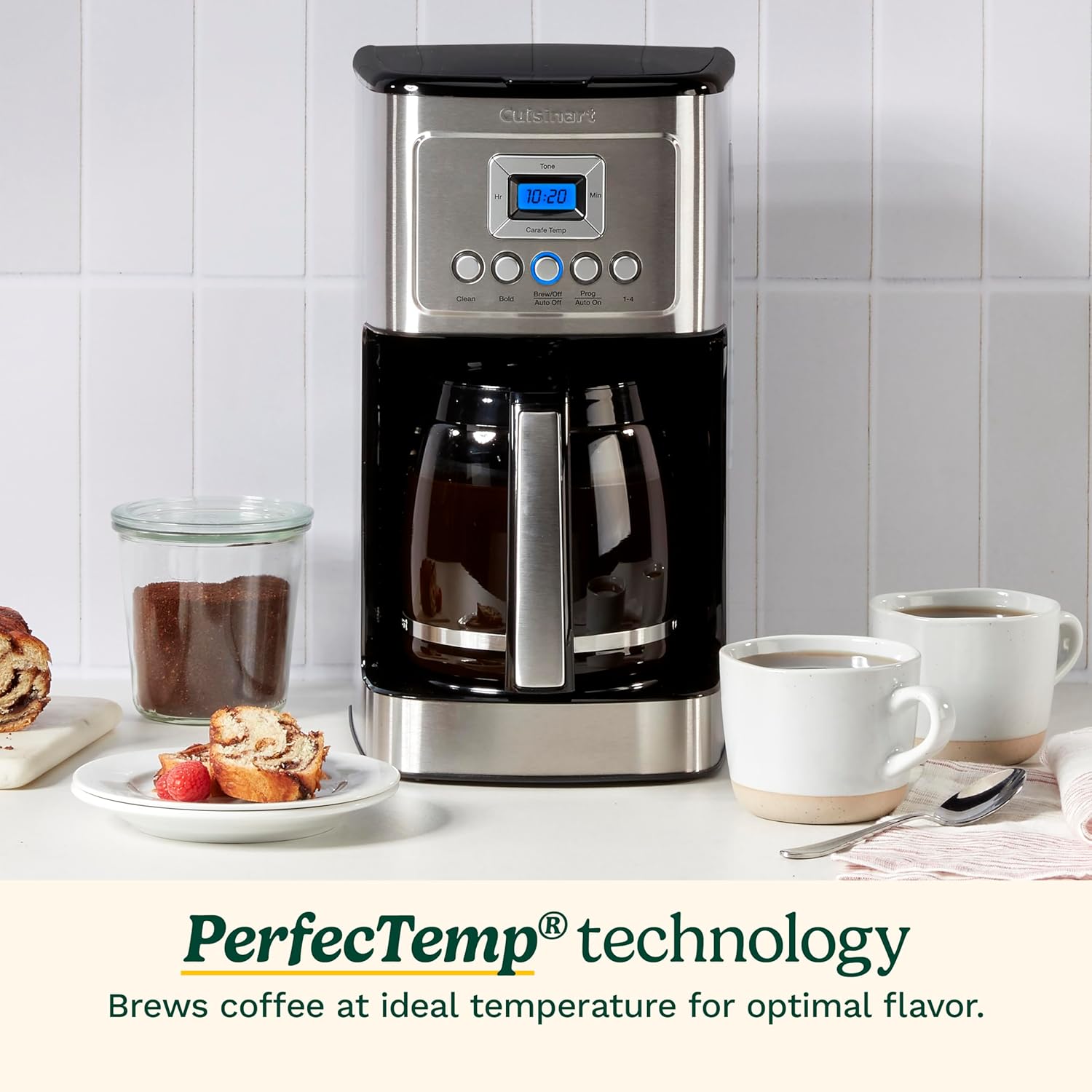 Cuisinart DCC-3200P1 Coffee Maker Fully Automatic with Brew Strength Control, 1-4 Cup Setting