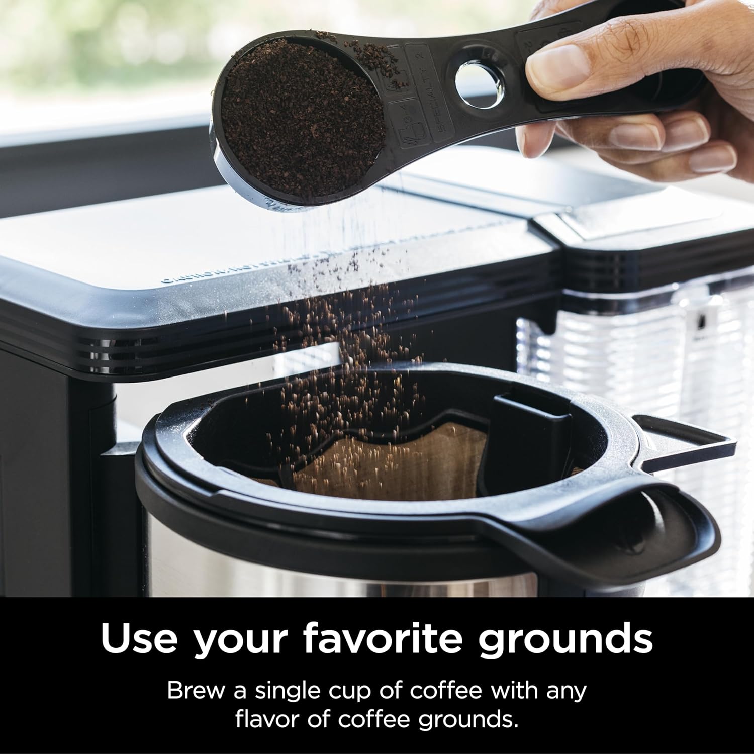 Ninja Hot & Iced XL Coffee Maker with Rapid Cold Brew, 4 Brew Styles, 8 Sizes Small Cup to Travel Mug, Single-Serve Coffee Brewer, 12-Cup Carafe, Permanent Filter, Removable Reservoir, Black, CM371