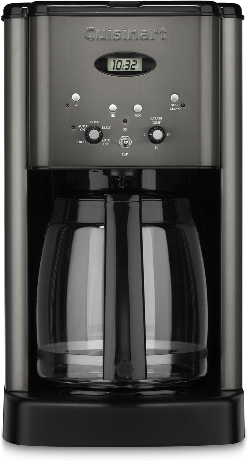 Cuisinart DCC-1200P1 Brew Central 12-Cup Programmable Coffeemaker Coffee Maker, Carafe, Brushed Chrome