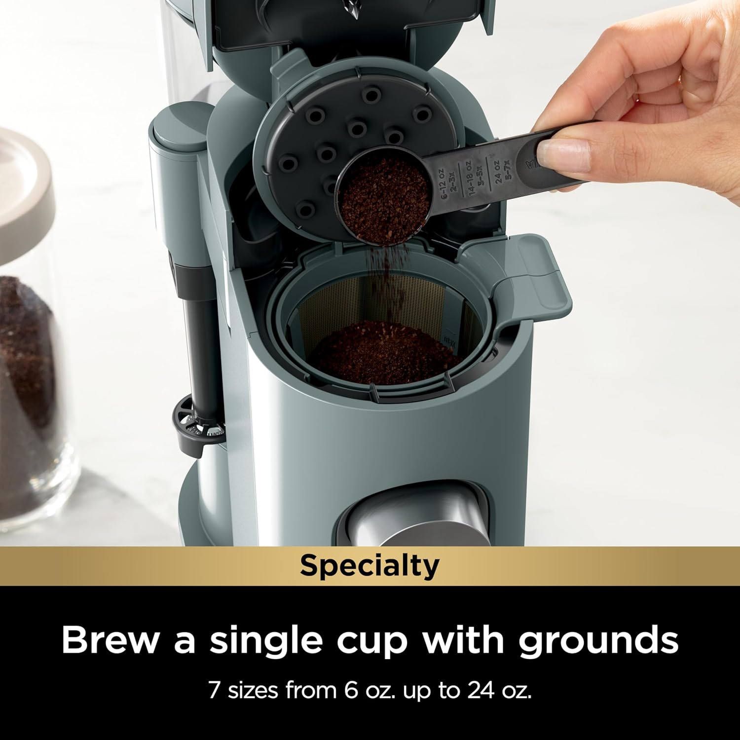 Ninja Pod & Grounds Single-Serve Coffee Maker 56-oz. Reservoir Stone PB051ST